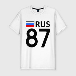 Футболка slim-fit RUS 87, цвет: белый