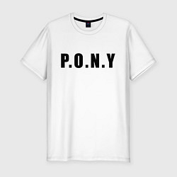 Футболка slim-fit P O N Y My Little Pony, цвет: белый