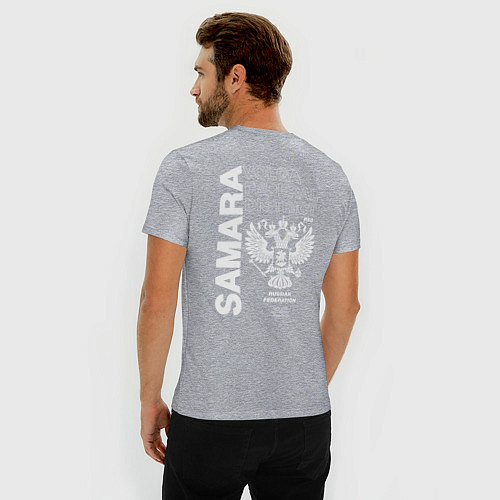 Мужская slim-футболка Самара EVLTN / Меланж – фото 4
