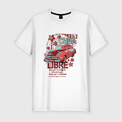 Мужская slim-футболка Куба
