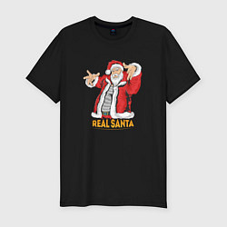 Футболка slim-fit ReaL SANTA, цвет: черный