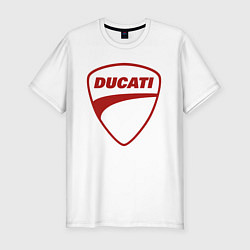 Футболка slim-fit Ducati Logo Дукати Лого Z, цвет: белый