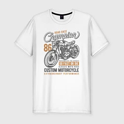 Мужская slim-футболка Мотоцикл