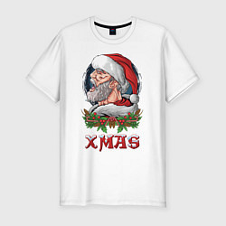 Футболка slim-fit Bad Santa, цвет: белый