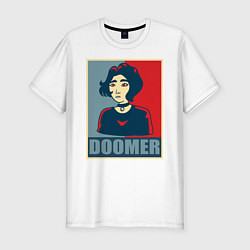Мужская slim-футболка Doomer girl