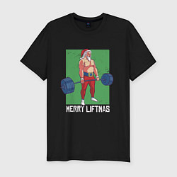 Футболка slim-fit Merry Liftmas, цвет: черный