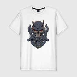 Футболка slim-fit Cyber Demon, цвет: белый