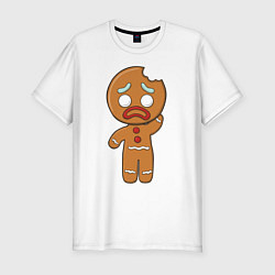 Мужская slim-футболка Рождественский Пряник