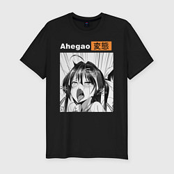 Мужская slim-футболка Ahegao