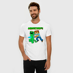 Футболка slim-fit Minecraft, цвет: белый — фото 2