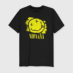 Мужская slim-футболка Nirvana Smile