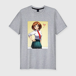 Футболка slim-fit Ochako Uraraka, цвет: меланж