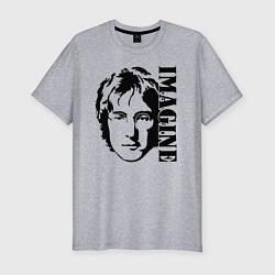 Мужская slim-футболка Lennon Beatles Imagine