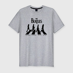 Футболка slim-fit The Beatles, цвет: меланж