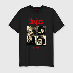 Футболка slim-fit The Beatles LET IT BE, цвет: черный