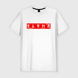 Мужская slim-футболка ЕленаElena