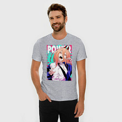 Футболка slim-fit POWER CHAINSAW MAN ANIME, цвет: меланж — фото 2