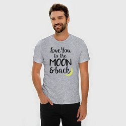 Футболка slim-fit To the Moon & back, цвет: меланж — фото 2