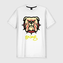 Футболка slim-fit Bulldog SWAG, цвет: белый