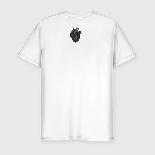Мужская slim-футболка Bring Me The Horizon 2D Сердце / Белый – фото 2