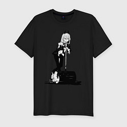 Футболка slim-fit Человек бензопила Пауэр, цвет: черный