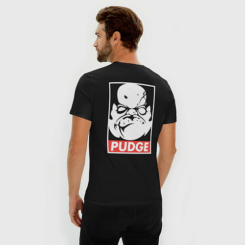 Мужская slim-футболка Pudge Dota Пудж / Черный – фото 4