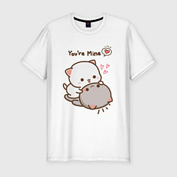 Мужская slim-футболка Влюблённые котята