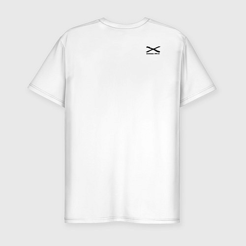 Мужская slim-футболка Путь в 1000 шагов / Белый – фото 2