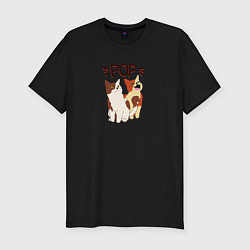 Футболка slim-fit Pop Cat, цвет: черный