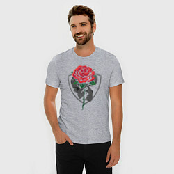 Футболка slim-fit Skull&Rose, цвет: меланж — фото 2