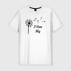 Футболка slim-fit I Can Fly, цвет: белый