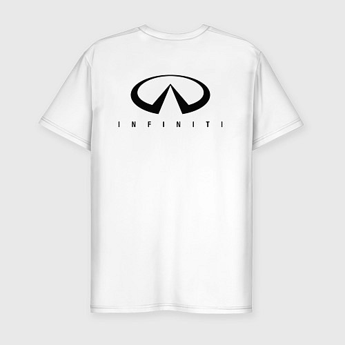 Мужская slim-футболка Infinity Инфинити спина / Белый – фото 2