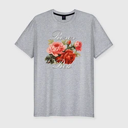Мужская slim-футболка Roses are Red