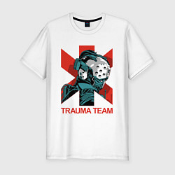 Футболка slim-fit TRAUMA TEAM Cyberpunk 2077, цвет: белый