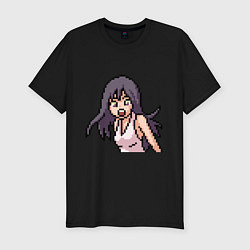 Футболка slim-fit Pixel art anime, цвет: черный