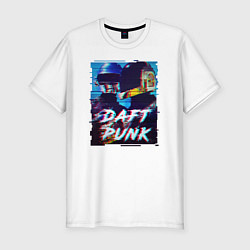 Футболка slim-fit Daft Punk, цвет: белый