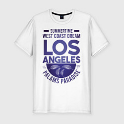 Мужская slim-футболка Западное побережье Лос-Анджеле