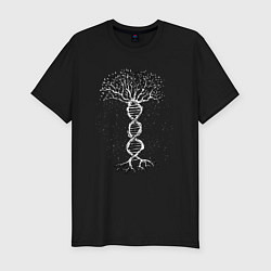 Мужская slim-футболка ДНК Дерево DNA Tree