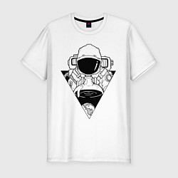 Мужская slim-футболка Космонавт с зельем земли