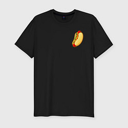 Мужская slim-футболка Hot dog