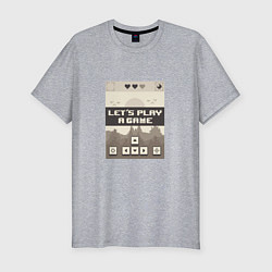 Мужская slim-футболка Retro Monochrome Game