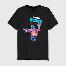 Футболка slim-fit STU СТУ Brawl Stars, цвет: черный