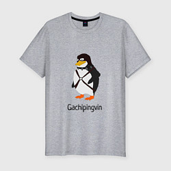 Футболка slim-fit Gachipingvin Гачипингвин, цвет: меланж