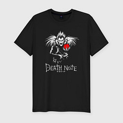 Футболка slim-fit DEATH NOTE ТЕТРАДЬ СМЕРТИ, цвет: черный