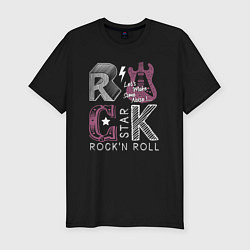Мужская slim-футболка ROCK STAR