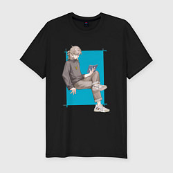 Мужская slim-футболка Современный Альбедо