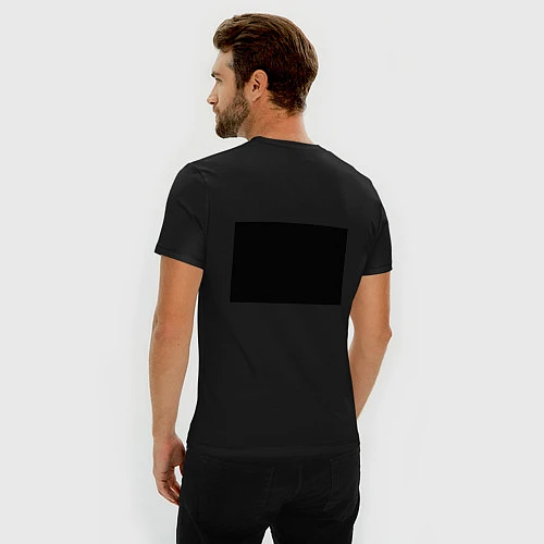 Мужская slim-футболка Настроить жнецов / Черный – фото 4
