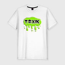 Футболка slim-fit Токсик toxik, цвет: белый