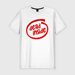 Футболка slim-fit DEAD INSIDE, цвет: белый