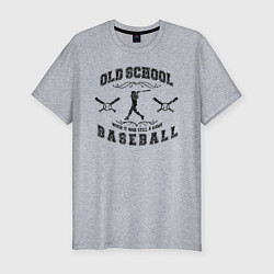 Мужская slim-футболка OLD SCHOOL BASEBALL